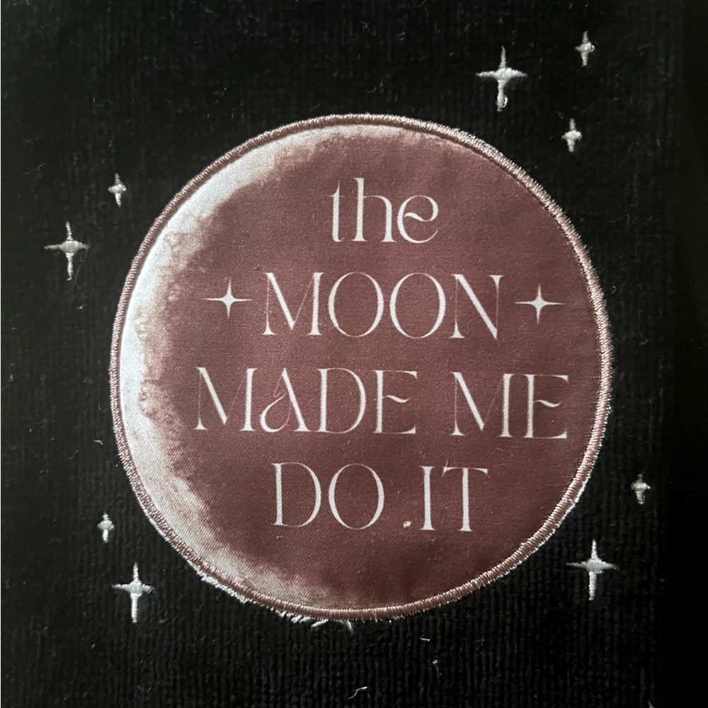 🌛JoAnn’s Place & Time Black Moon Funny Quote Kitchen 100% Cotton Tea Towel🌜